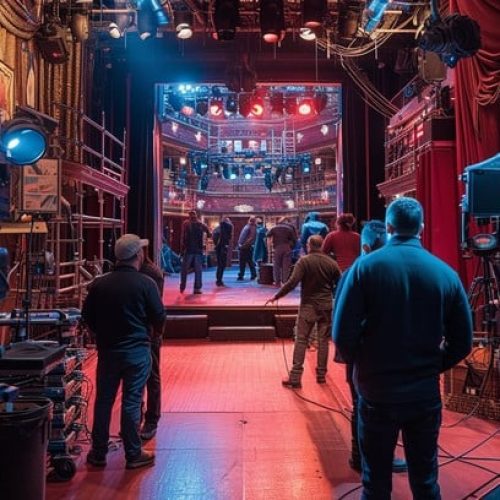 técnico de eventos escenario visto desde la zona interna
